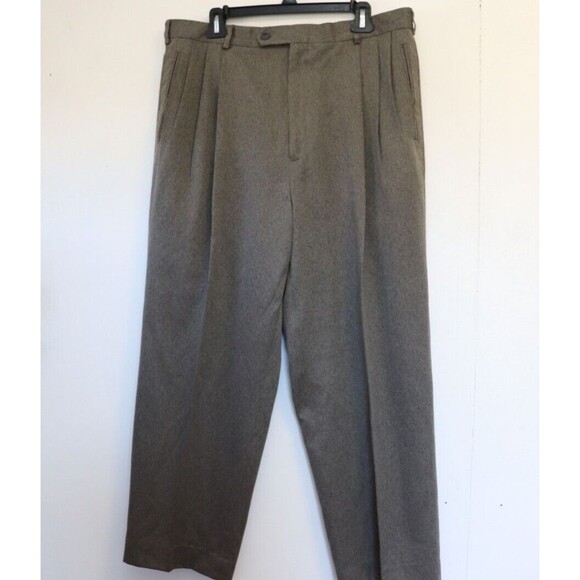 Vintage Slates Pants Mens 36x31 Basics Dark Gray Dress Pleated‎ Slacks Work - Picture 1 of 10